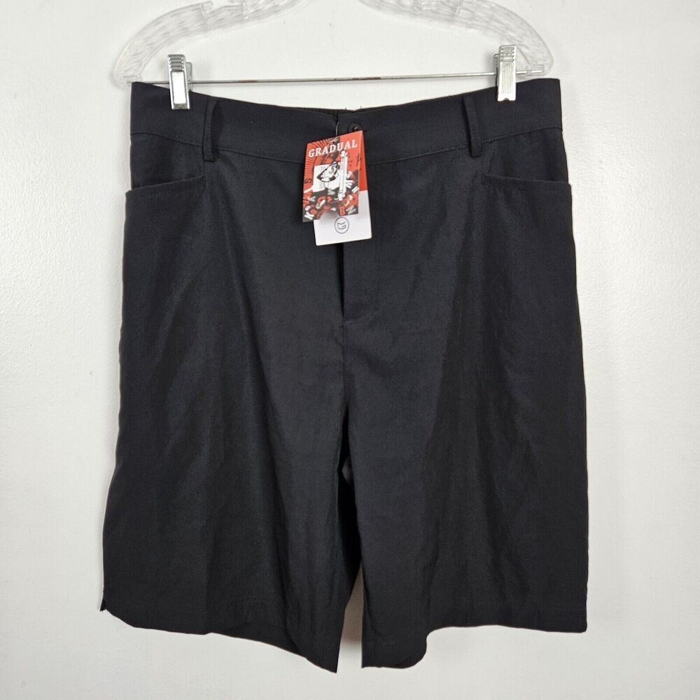 G Gradual Womens XXL Waist 34, Shorts Black Bermuda Pockets Lightweight Stretch
